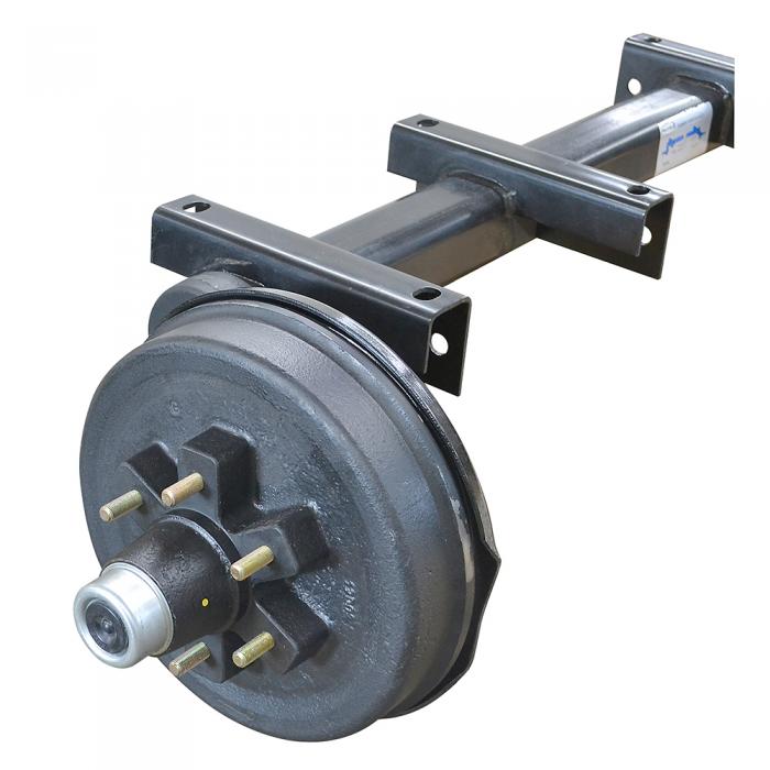 1500-2000KG Capacity,10 inch Electric Drum Brake Half Torsion Axle Assembly