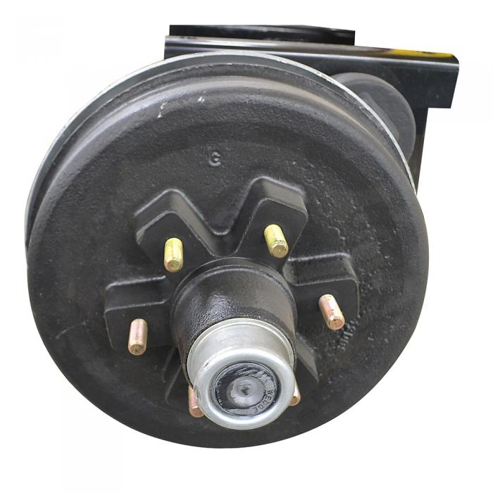 2000-2500KG Capacity,12 inch Electric Drum Brake Half Torsion Axle Assembly