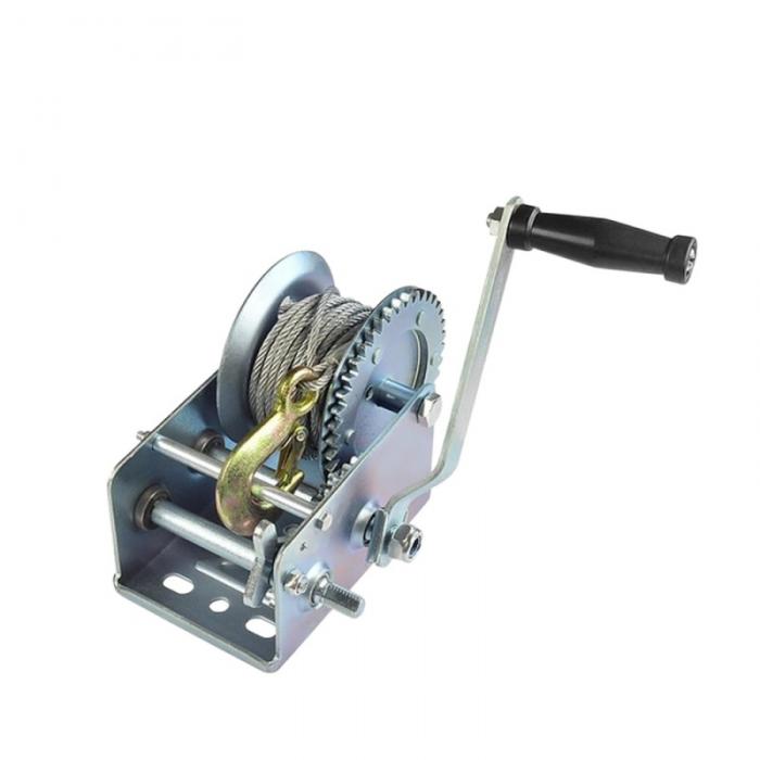 1200lbs Boat Trailer Manual Hand Winch with Steel Cable