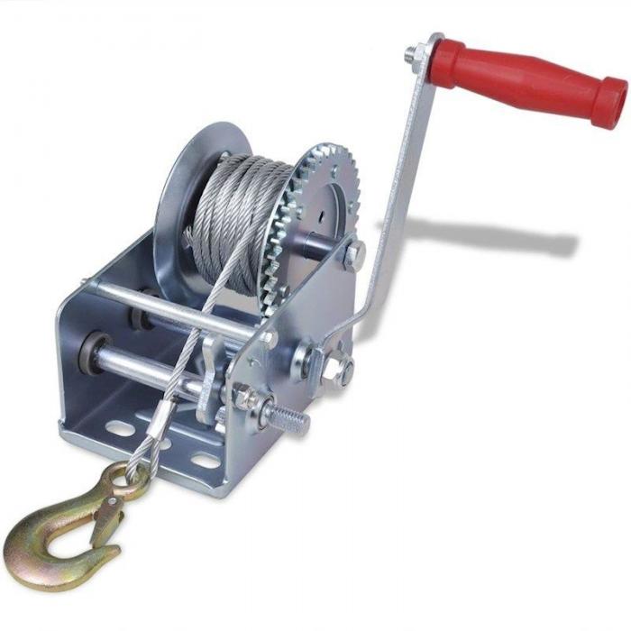 1800lbs Boat Trailer Manual Winch with Steel Cable