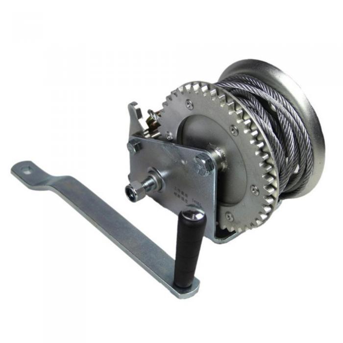 800lbs Boat Trailer Hand Winch with Steel Cable