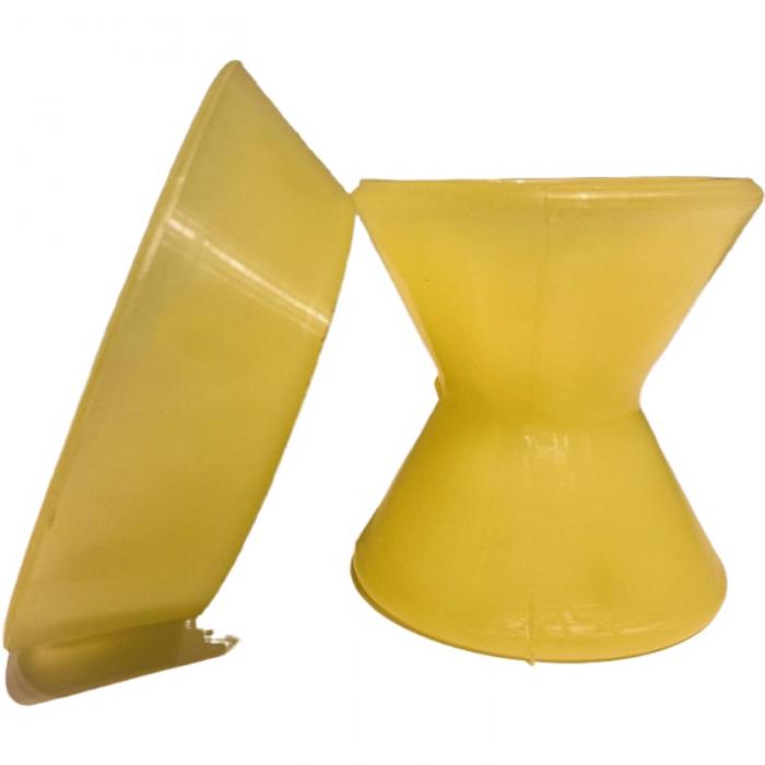 4inch Boat Trailer Yellow Poly Vinyl Bow Roller End Cap